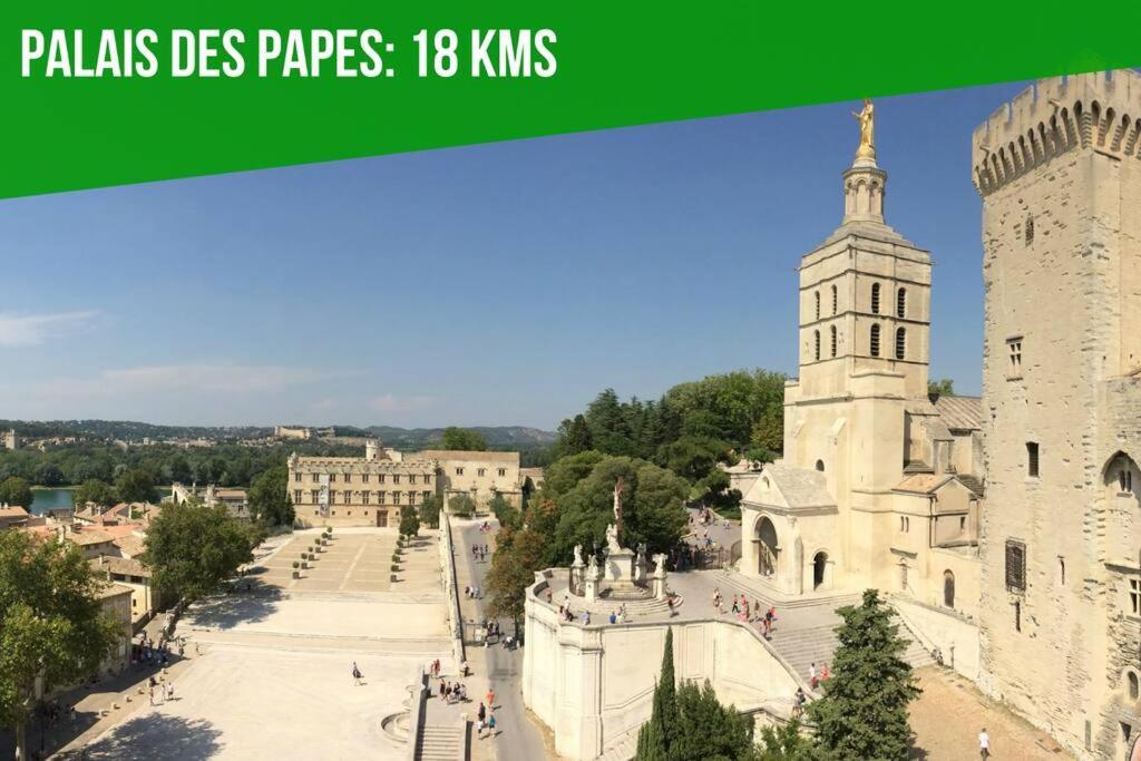 Saint-Saturnin-lès-Avignon Le Petit Bonheur - Place Parking Privee - Clim - Terrasse - Piscine Partagee - Proche Parc Spirou מראה חיצוני תמונה