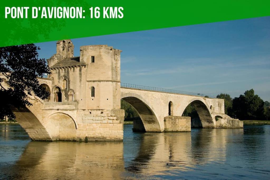 Saint-Saturnin-lès-Avignon Le Petit Bonheur - Place Parking Privee - Clim - Terrasse - Piscine Partagee - Proche Parc Spirou מראה חיצוני תמונה